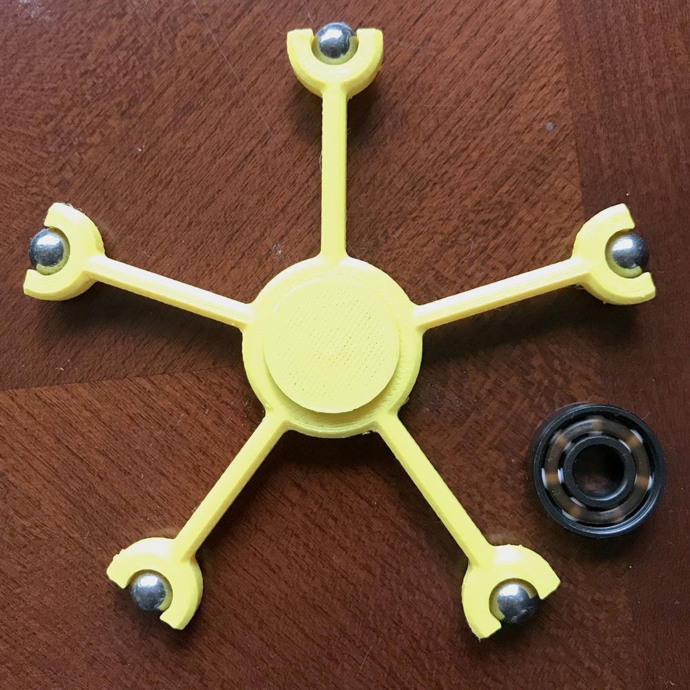 Finished spinner with bearing