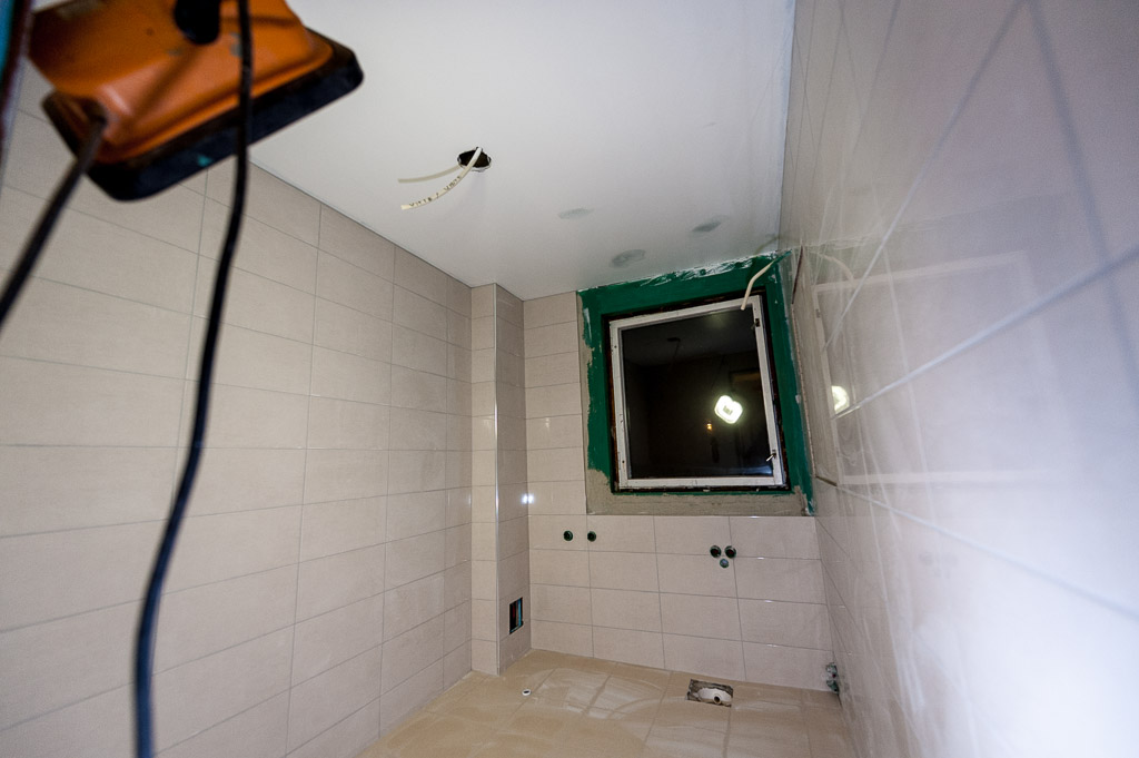 Grouting done and drying Grouting done and drying