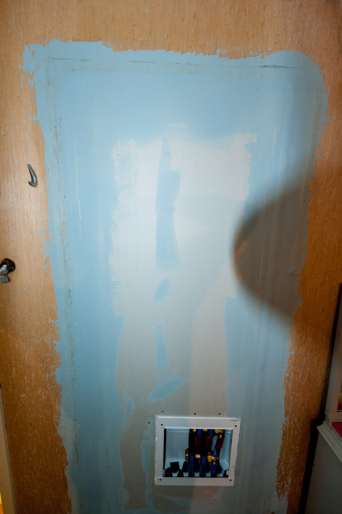 Bedroom side of the blocked off door Bedroom side of the blocked off door