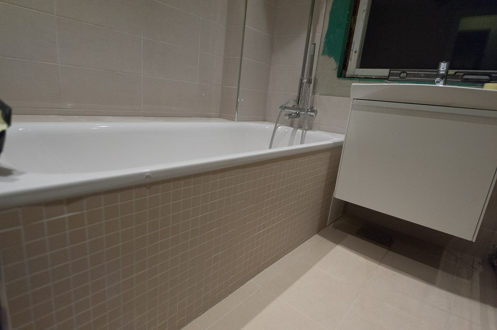 Bath tiles grouted Bath tiles grouted
