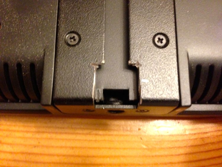 Widen mount point on back of screen Widen mount point on back of screen