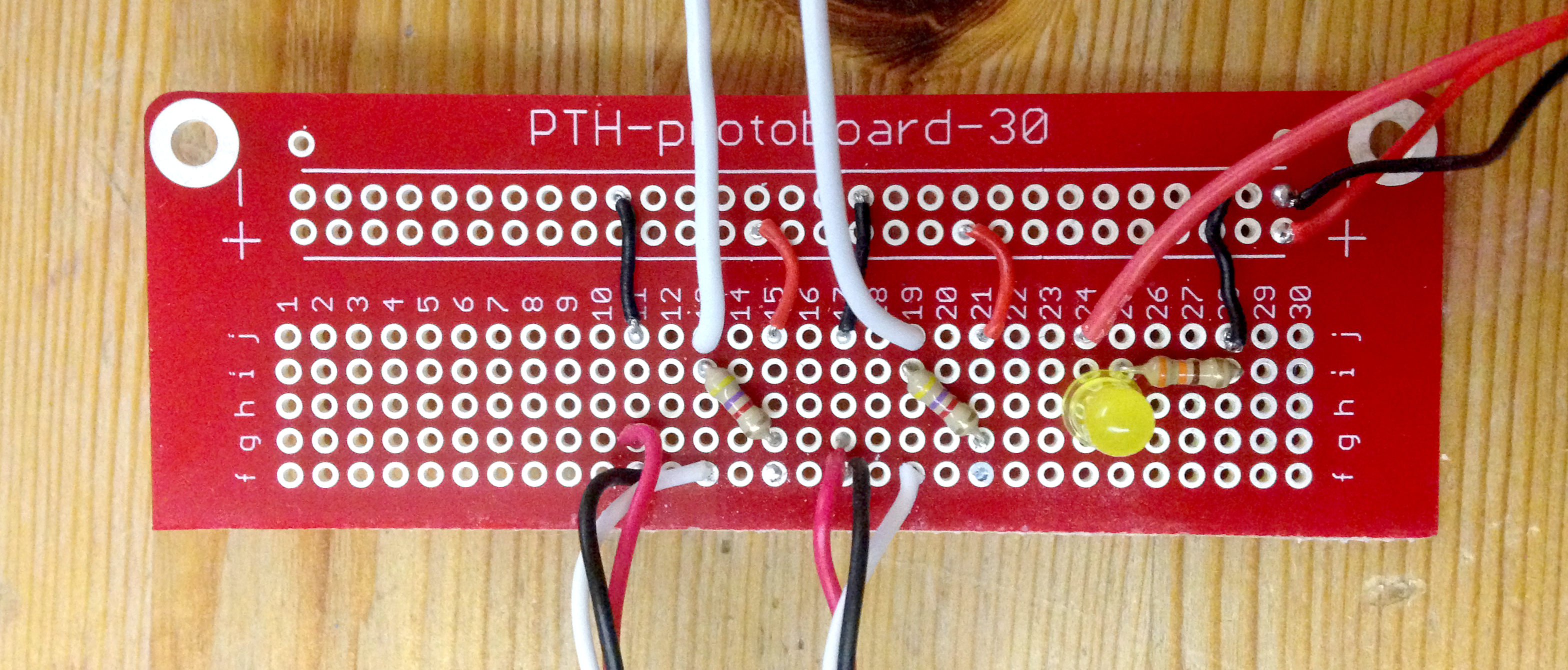 Circuit wired up in parasitic power mode